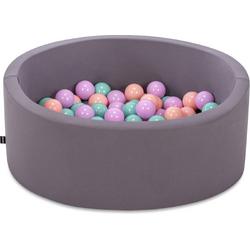 Ballenbak babys - Grijs - 150 ballen in de kleuren Mint, Lila en Roze - Ballenbak baby - Ballenbakken - Ballenbak baby - Perfecthomeshop