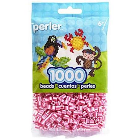 Perler midi strijkkralen 1000 st Pink Candy Stripe 15109