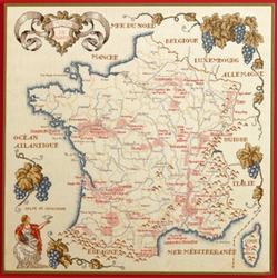 borduurpakket 70-9320 wijnkaart van frankrijk