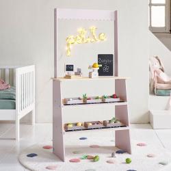 Petite Amélie Houten Speelgoed - Winkeltje - 106x55x26 cm - Set van 34 - Roze