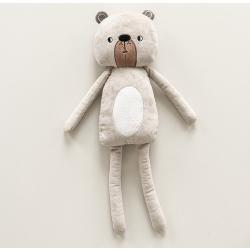 Petite Amélie Pluche knuffel - Knuffelbeer Ted - 52 cm lang - Velvet - Lichtbruin
