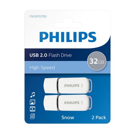 Philips USB flash drive Snow Edition 32GB, USB2.0, 2-pack