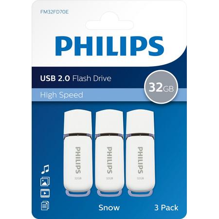 Philips USB flash drive Snow Edition 32GB, USB2.0, 3-pack