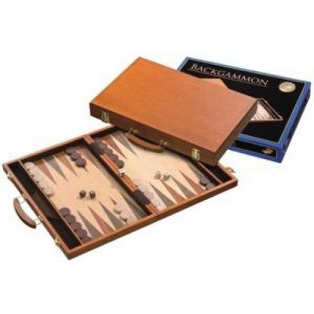 Backgammon Koffer Bruin Ithaka Hout ingelegd 46x30 cm