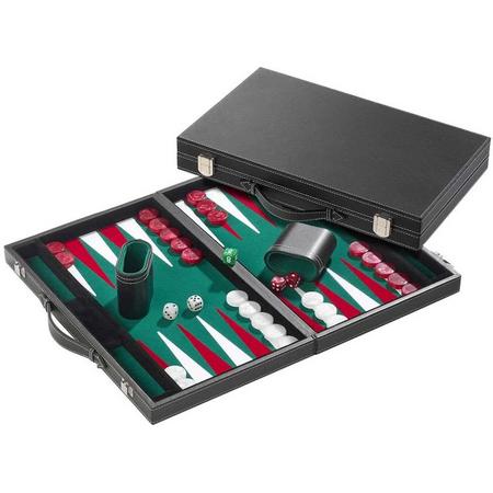 Backgammon Koffer Groot Standaard (Groen)