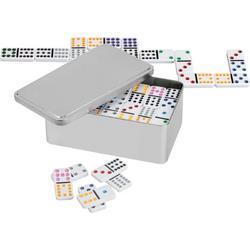  Domino dubbel 12  - metalen box - 190 x 115 x 75 mm