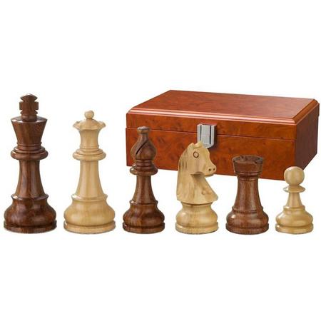 verzwaarde schaakstukken staunton, koningshoogte 95mm, met luxe opbergkist