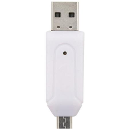 Phoco Kaartlezer (micro) SD met (micro) USB wit