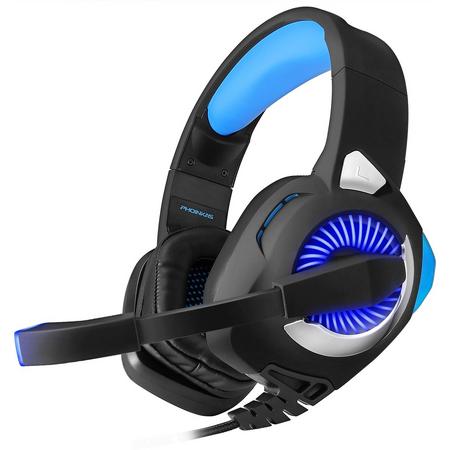 Phoinikas H9 Blauw - High-End Pro Gamer Headset met Vortex Licht