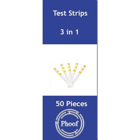 Phoof® 50 Stuks - Zwembad test strips - PH en Chloor - 3 in 1 - 50 strips - Zwemwater - Watertester - Zwembadonderhoud - Teststrips - Waterkwaliteit
