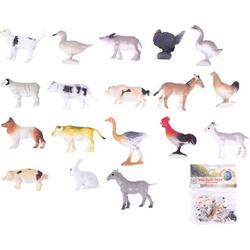 12x Boerderij speelgoed diertjes/dieren - 2-6 cm - kleine speelfiguren voor kinderen