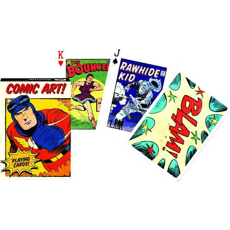 Vintage Comic Art Speelkaarten - Single Deck