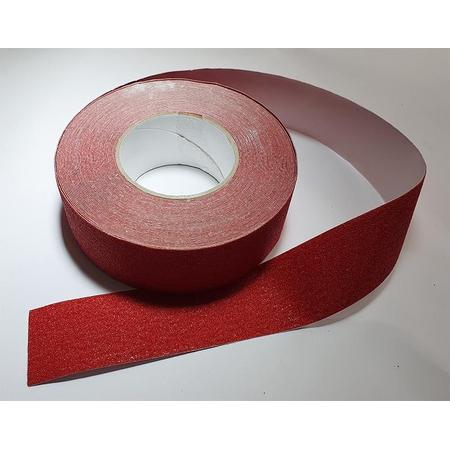 Antislip vloertape zelfklevend rood 25 mm breed - rol 18 meter