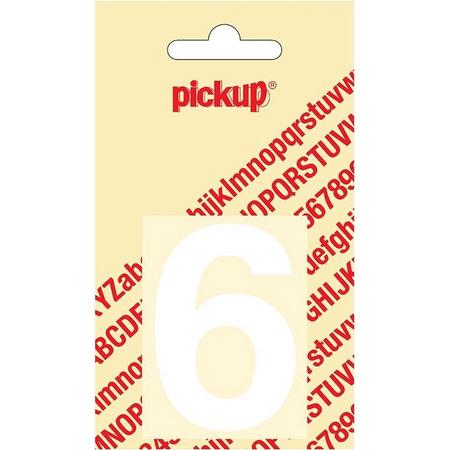 Pickup plakcijfer Helvetica 60 mm - wit 6