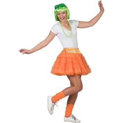 Pierros - Dans & Entertainment Kostuum - Fleurige Oranje Petticoat Karina Orange - Vrouw - oranje - One Size - Carnavalskleding - Verkleedkleding