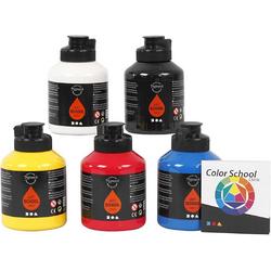 Pigment Art School, primaire kleuren, primaire kleuren, 5x500 ml