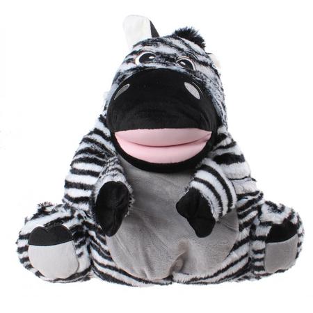 Pillow Pets Handpop En Kussen 40 Cm Zebra