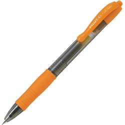 Pilot G-2 roller ball pen rubberized grip & retractable gel type ink orange BL-G2-7-O
