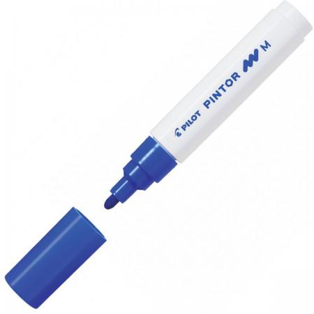 Pilot Pintor Blauwe Verfstift - Medium marker met 1,4mm schrijfbreedte - Inkt op waterbasis - Dekt op elk oppervlak, zelfs de donkerste - Teken, kleur, versier, markeer, schrijf, kalligrafeer…