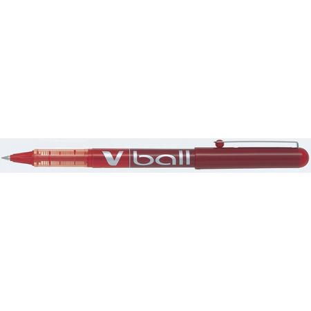 Pilot roller V-Ball V5 en V7 V5 schrijfbreedte 03 mm punt: 05 mm rood