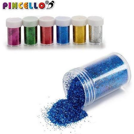 Pincello Glitter Metallic Set 6 stuks 12 gr