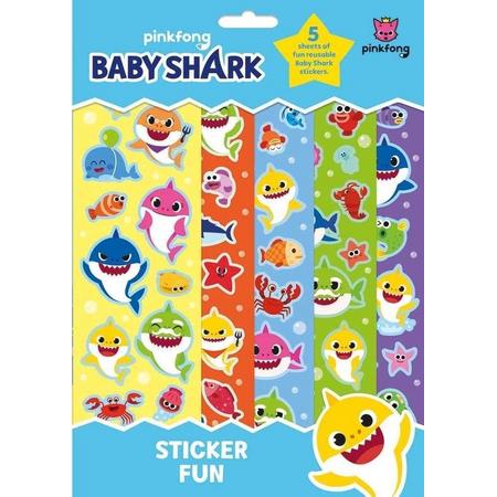 Pinkfong Stickerset Baby Haaien 5 Stuks