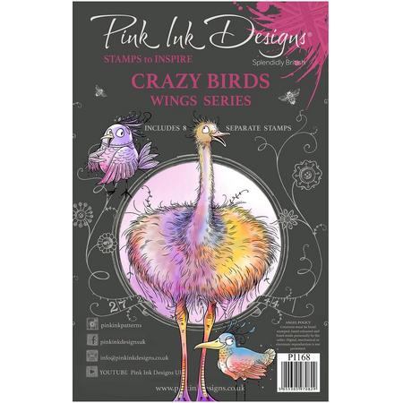 Pink Ink Designs Clear Stamp Set Crazy Birds 20,32x15,24cm
