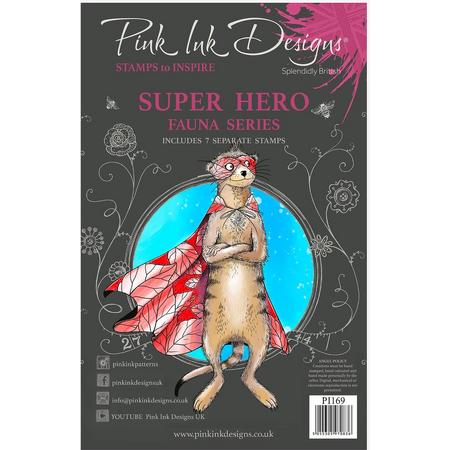 Pink Ink Designs Clear Stamp Set Super Hero 20,32x15,24cm