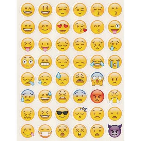 240 stuks Smiley Emoji Stickers (5 velletjes) ®Pippashop