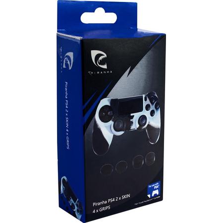 Piranha - 2x controller skin & 4x grips - PS4