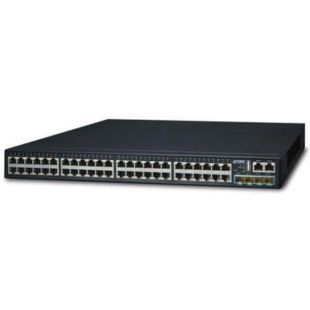 Planet SGS-6341-48T4X Managed L3 Gigabit Ethernet (10/100/1000) 1U Zwart netwerk-switch