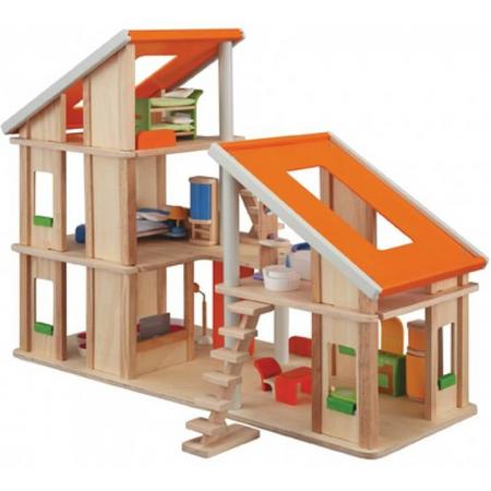 Plan Toys Chalet dollhouse & furniture