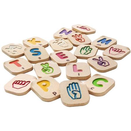 Plan Toys houten kinderspel Hand Sign Alphabet 5672
