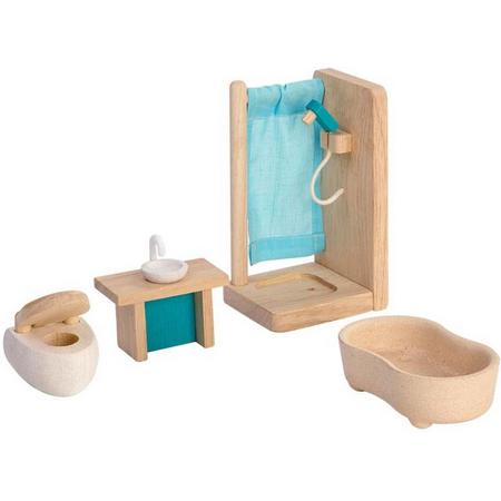 Plan Toys houten poppenhuis meubels Bathroom