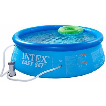 Intex Easy Set Opblaaszwembad Met Filterpomp Blauw 244 Cm