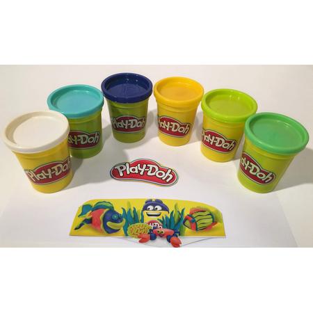 Play-Doh 6 potjes klei - 672 gram - Natural colors