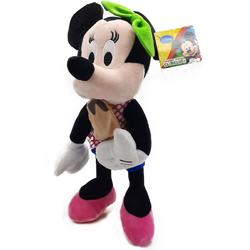 Mickey Mouse Clubhouse - Minnie met Lolly en Paarse Jurk - Pluche Knuffel - 40 cm