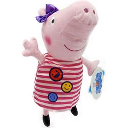 Peppa Pig - Roze Streepjes - Pluche Knuffel - 31 cm