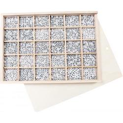 Mega set Letterkralen in houten doos