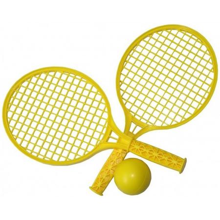 Playfun Tennisset Geel 3-delig 37 Cm