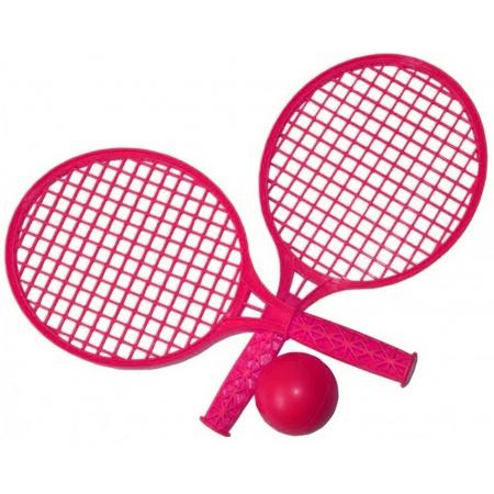 Playfun Tennisset Roze 3-delig 37 Cm
