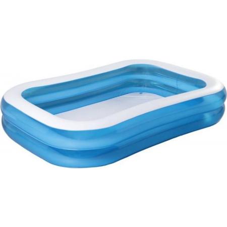 Familliezwembad - XL – Blauw - Wit - Playing Kids - 262 x 175 x 51- Zwembad - Opblaasbaar - 2-rings - 720 Liter