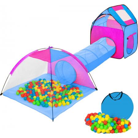 Playm® Kinder Speeltent Met Tunnel - Tent - Speeltunnel - Huisje - Voor Kinderen - Spelen - Kindertent - Ballenbak - Met 200 Ballen