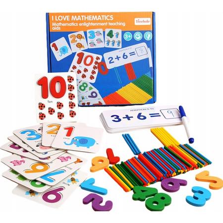 I love mathematics - Leren Rekenen - Plus Sommen - Min Sommen - Educatief Speelgoed - Montessori Speelgoed - STEM Speelgoed - Rekenen - Leren Tellen - Sommen - Spelend Leren
