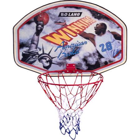 Basketbalbord met ring en net winning - 60 x 45 cm