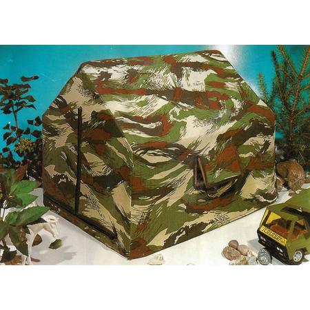 Speeltent voor soldaten poppen of action heroes - 40 x 40 x 45 cm - camouflagekleuren