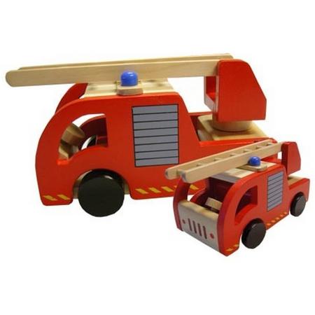 Playwood Brandweerauto - Hout - Rood