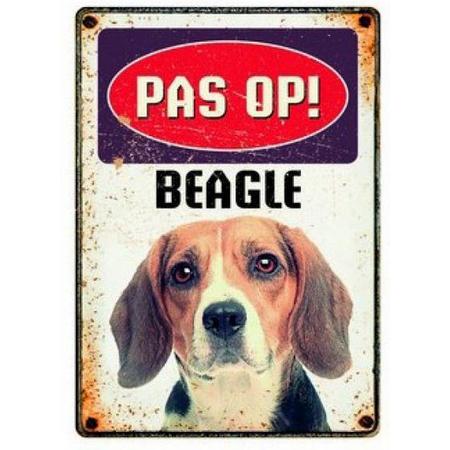 Plenty gifts waakbord blik beagle (15X21 CM)