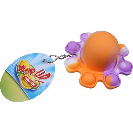 Plop Up! Fidgetspel Octopus Marble 9,2 Cm Oranje/paars/wit