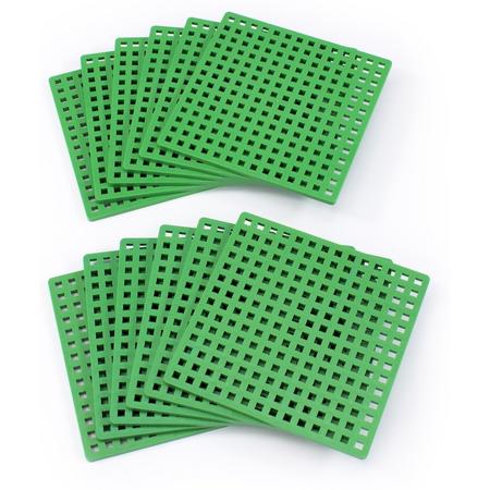 Plus-Plus Baseplate 12-Pack, Green, Construction Toy
